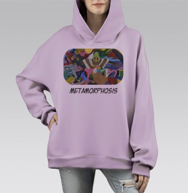 Metamorphosis / Метаморфоза, Hoodie Mono Fiolet, оверсайз, утепленная