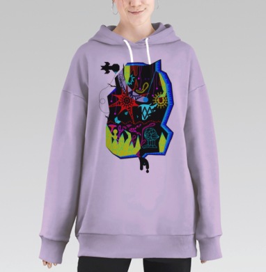 Механический Человек – Внутренний Механизм, Hoodie Long Oversize Fiolet
