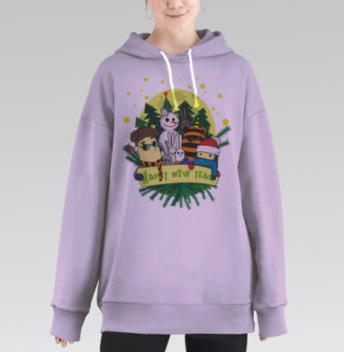 Механический кибернетический организм внутри человеческого тела, Hoodie Long Oversize Fiolet