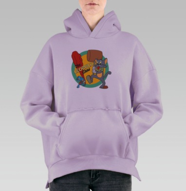 Механическое тело с органами киборга, сложная машина жизни, Hoodie Oversize Fiolet, утепленная