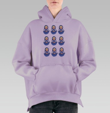 Моя радость, Hoodie Oversize Fiolet, утепленная