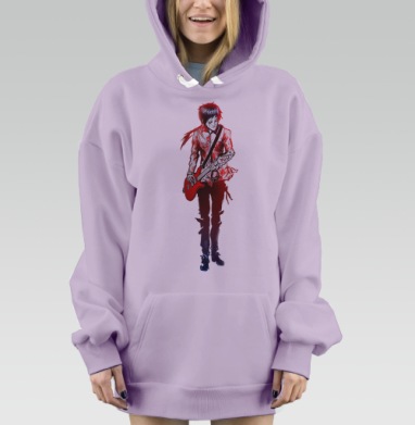 Музыка в крови, Hoodie Mjhigh Dig Mel, Fiolet, утепленная