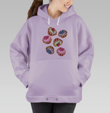 Набор мини-тарталеток с ягодным кремом, Hoodie Oversize Fiolet