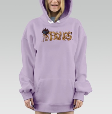 No BONES / Без костей, Hoodie Mjhigh Dig Mel, Fiolet, утепленная