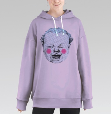 NO CRY / Не реви, Hoodie Long Oversize Fiolet