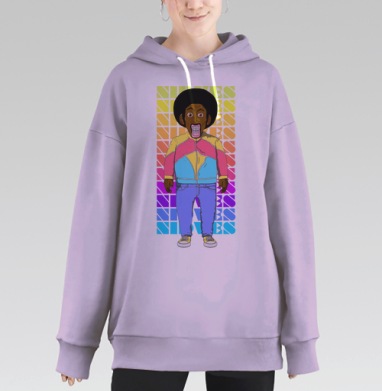 OLdschool / Олдскул, Hoodie Long Oversize Fiolet