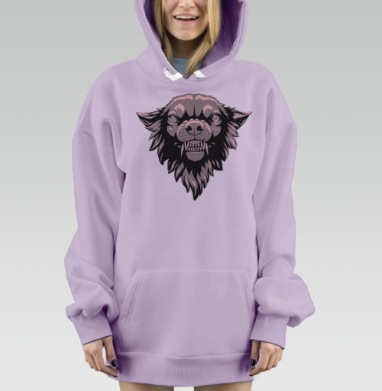 Оскал, Hoodie Mjhigh Dig Mel, Fiolet, утепленная