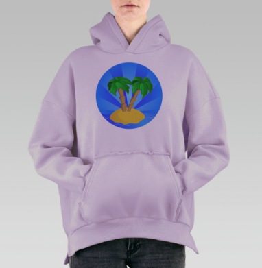 Остров, Hoodie Oversize Fiolet, утепленная