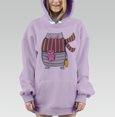 Озябший котяра, Hoodie Mjhigh Dig Mel, Fiolet, утепленная