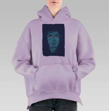 первый снег, Hoodie Oversize Fiolet, утепленная
