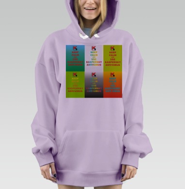 Плакаты KEEP CALM с логотипом Kaspersky, Hoodie Mjhigh Dig Mel, Fiolet, утепленная