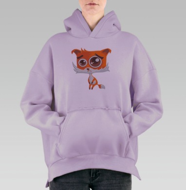 Почему упоротый?, Hoodie Oversize Fiolet, утепленная