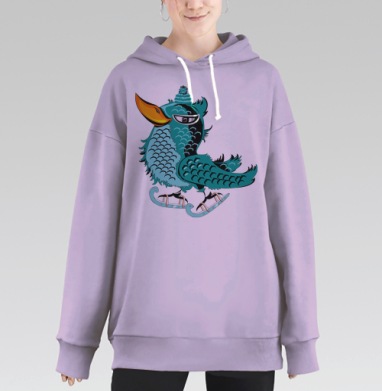 Пофиг, что весна, Hoodie Long Oversize Fiolet