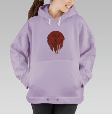 Птица и Сердце, Hoodie Oversize Fiolet