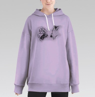 Р-ррррр, Hoodie Long Oversize Fiolet