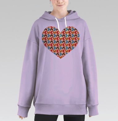 Retro / Ретро, Hoodie Long Oversize Fiolet
