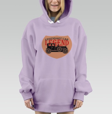 Ретро автомобиль, Hoodie Mjhigh Dig Mel, Fiolet, утепленная