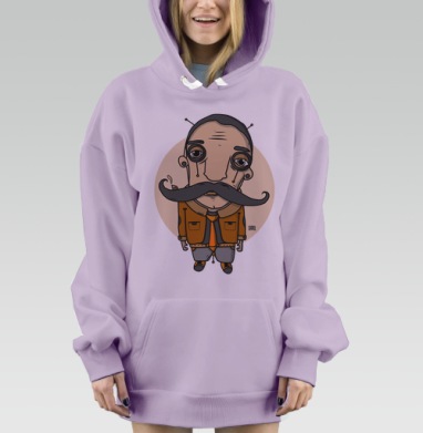 Ретрофутуристический джентльмен в стиле стимпанк, Hoodie Mjhigh Dig Mel, Fiolet, утепленная
