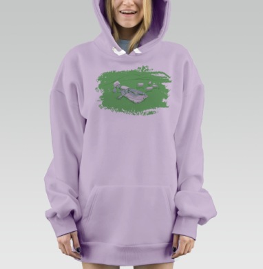 Робот пасет батарейки, Hoodie Mjhigh Dig Mel, Fiolet, утепленная