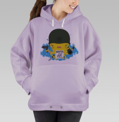 РЫБАКА НЕ ВИДЕЛИ?, Hoodie Oversize Fiolet