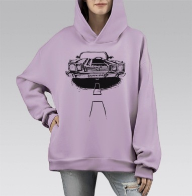 с рук 9999,99, Hoodie Mono Fiolet, оверсайз, утепленная