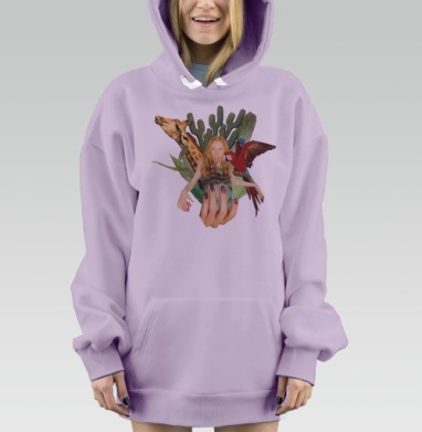 Сафари, Hoodie Mjhigh Dig Mel, Fiolet, утепленная