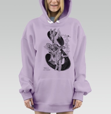 Самоделка, Hoodie Mjhigh Dig Mel, Fiolet, утепленная