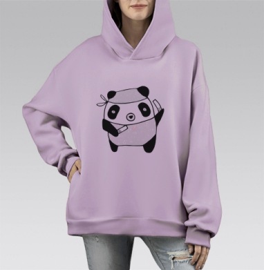 Самоделка, Hoodie Mono Fiolet, оверсайз, утепленная