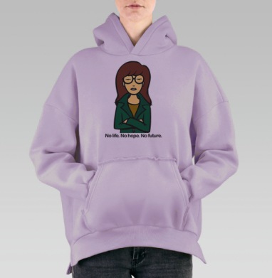Самоделка, Hoodie Oversize Fiolet, утепленная