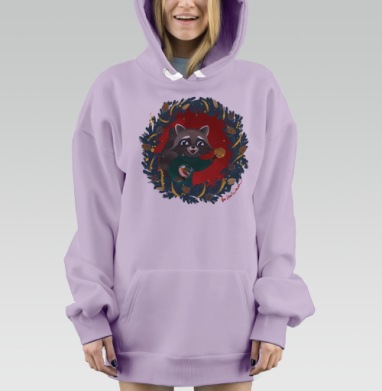 Счастливая печенька, Hoodie Mjhigh Dig Mel, Fiolet, утепленная