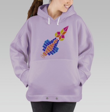 Simply rocket (Ракета), Hoodie Oversize Fiolet