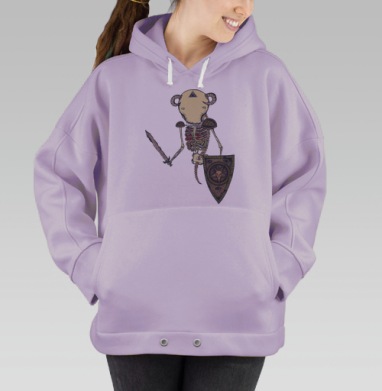 Скелет Стражник, Hoodie Oversize Fiolet