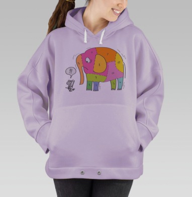 Слон и мышь, Hoodie Oversize Fiolet