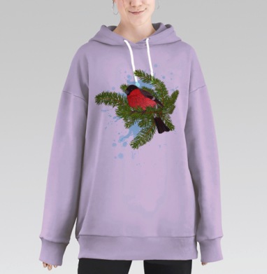 Снегирь, Hoodie Long Oversize Fiolet