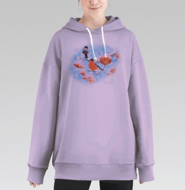 Снегири, Hoodie Long Oversize Fiolet