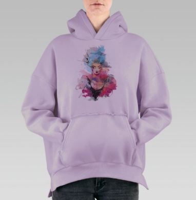 Снежная Королева, Hoodie Oversize Fiolet, утепленная
