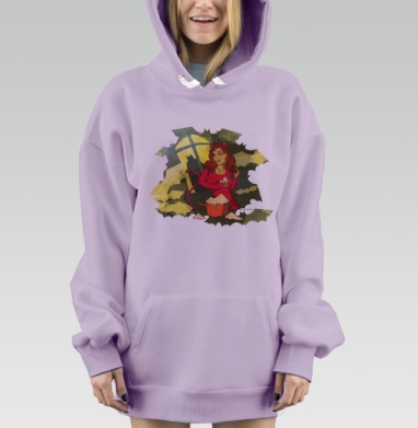 Соль, Hoodie Mjhigh Dig Mel, Fiolet, утепленная