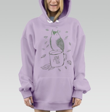 Совушка, Hoodie Mjhigh Dig Mel, Fiolet, утепленная