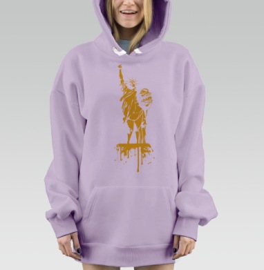 Статуя свободы, Hoodie Mjhigh Dig Mel, Fiolet, утепленная