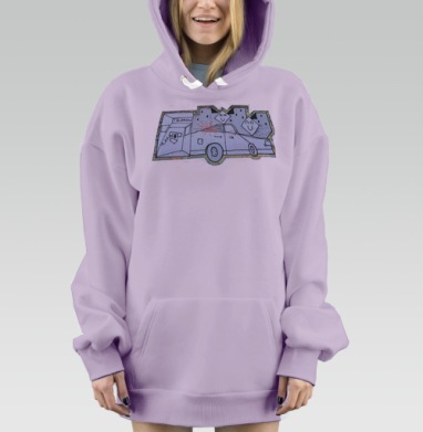 Стрит, Hoodie Mjhigh Dig Mel, Fiolet, утепленная