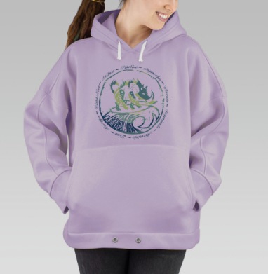 Surfin pig / Кабан-сёрфер, Hoodie Oversize Fiolet