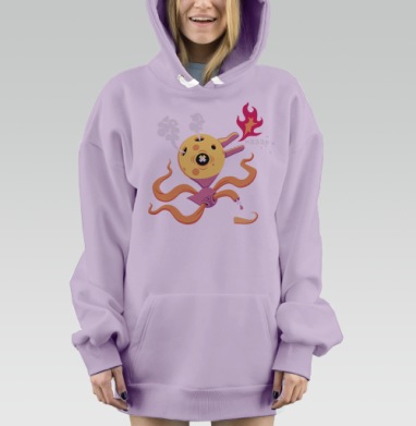 Surreal Cheese Creature / Сюрреалистичное существо в состоянии тихий час naaap, Hoodie Mjhigh Dig Mel, Fiolet, утепленная