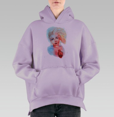 Свет жизни, Hoodie Oversize Fiolet, утепленная