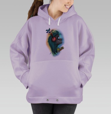 Светящиеся наушники с неоновым дизайном «Just be Music», Hoodie Oversize Fiolet