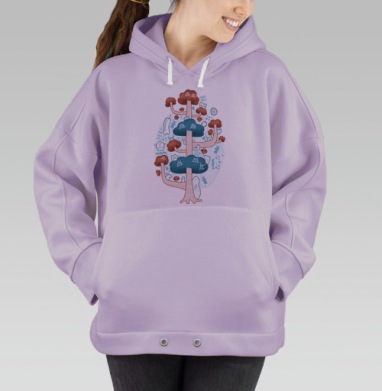 Таинственный Дудл-Арт: Лес Призраков, Hoodie Oversize Fiolet