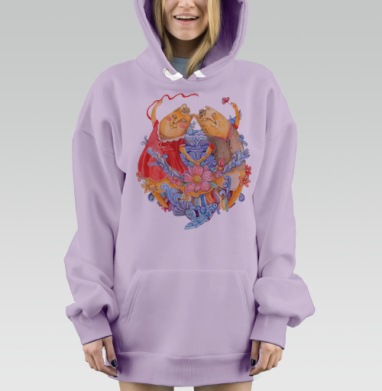 Танец весны, Hoodie Mjhigh Dig Mel, Fiolet, утепленная