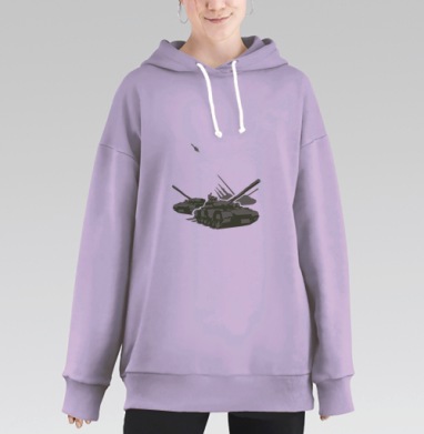 Танки, Hoodie Long Oversize Fiolet