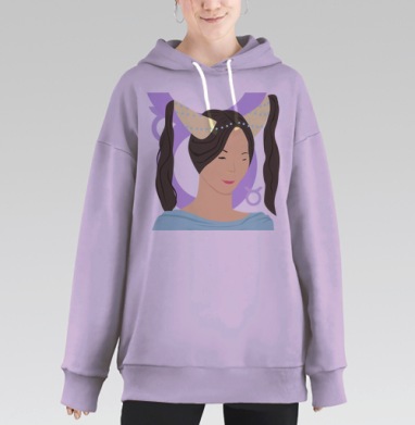 Телец, Hoodie Long Oversize Fiolet