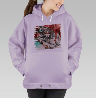 The beast / Зверь, Hoodie Oversize Fiolet