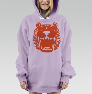 Тигр, Hoodie Mjhigh Dig Mel, Fiolet, утепленная